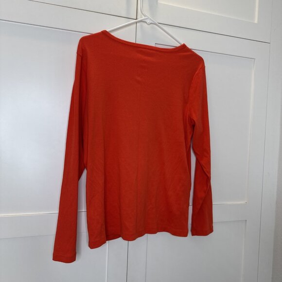 ST. JOHN'S BAY Essential Tee Womens Long Sleeve Orange XL - Picture 12 of 15